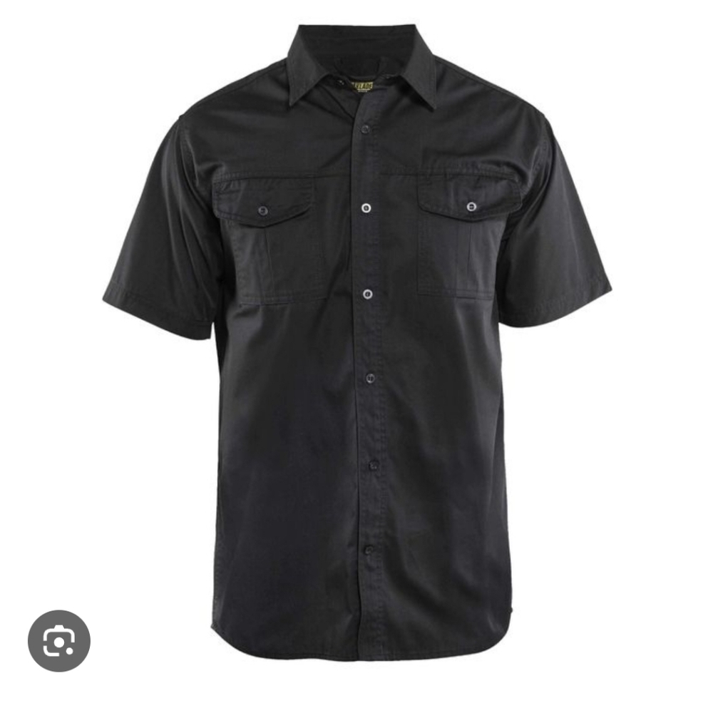 Medium Men's Black Workwear Twill Shirt Medium